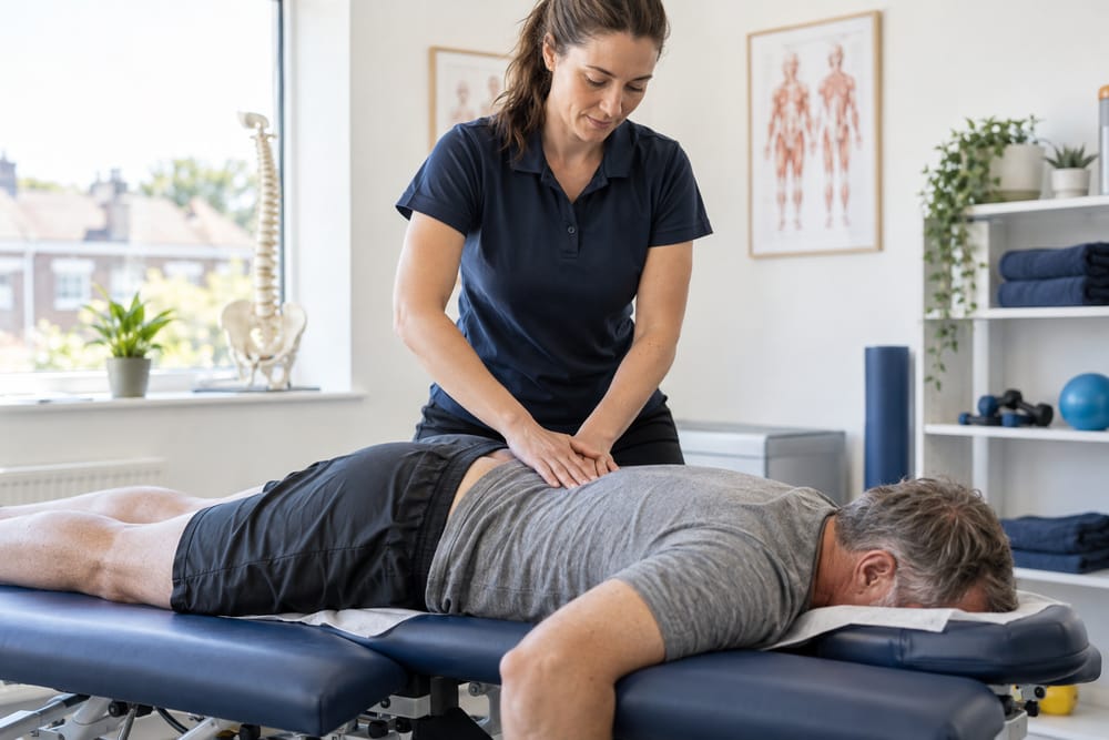 Physiotherapist at work