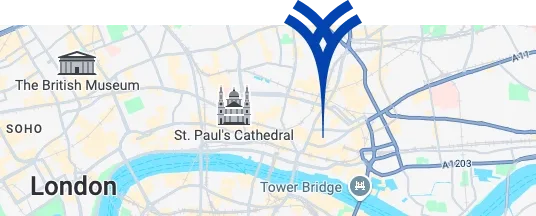 Map showing Thrive4Life Wellbeing Centre at Lloyd's Building, Upper Basement, One Lime Street, City of London, EC3M 7HA