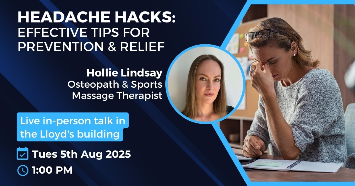 Lunchtime talk - Headache Hacks by Hollie Lindsay